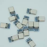 Échantillon gratuit Type-c Male2P/4P Stretch PD Fast Charge 100W avec Mark Chip C Connector Plug 24p Type-c Connector