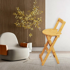 <span class=keywords><strong>Taburete</strong></span> de Bar <span class=keywords><strong>plegable</strong></span> de bambú personalizado <span class=keywords><strong>con</strong></span> <span class=keywords><strong>respaldo</strong></span>, encimera de <span class=keywords><strong>cocina</strong></span>, <span class=keywords><strong>taburete</strong></span> alto de bambú que se puede plegar - Product Image 2