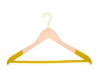 Cintres à vêtements en bois colorés de luxe personnalisés avec épaule floquée et barre ronde en velours antidérapante