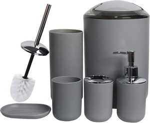 Juego de Accesorios de Baño de Lujo al por Mayor: Cubo de Basura, Dispensador de Jabón, Vaso, Escobilla de <span class=keywords><strong>Inodoro</strong></span>, 1 Pieza, Set de Herrajes para Baño, Uso Hotelero - Product Image 2