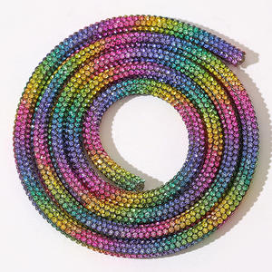 Мягкий термоклеевой стразовый декор: сетчатый шнурок-трубка с бантом для декора одежды и рукоделия - Product Image 2