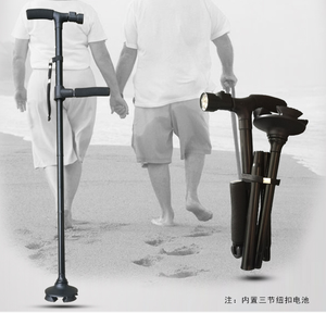 Nạng Ngoài Trời Có Thể Gấp Gọn, Gậy Đi Bộ Leo Mía Cho Người Già Với Hai Tay Cầm - Product Image 2