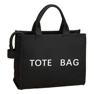 Hot Selling Custom Logo Size Printed Eco Recycled Plain Organic Cotton Canvas Zipper Closure Tote Bag with Logo - Product Image 1