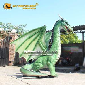 My Dino XJ374 Haunted House Prop Large Animatronic Smoking Western <span class=keywords><strong>Dragon</strong></span> - Product Image 6