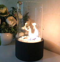 Cheminée à bioéthanol de table moderne TT-15 de haute qualité pour usage hôtelier avec foyer en verre