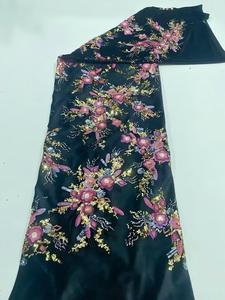 Tessuto per Abiti da Sposa in Velluto con Perline e Paillettes, Stile Europeo e Americano, Moda Autunno-Inverno - Product Image 4