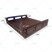Plateau à pain en plastique empilable de qualité alimentaire 692*605*150mm, caisse de rangement pour boulangerie