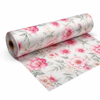 Tissu en taffetas 100% polyester 210T imprimé de motifs floraux colorés pour drapeaux et décorations de fête