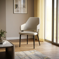 Chaise de salle à manger haut de gamme 856 - Design nordique, structure métallique avec rembourrage doux, durable et élégante, pour restaurant et hôtel