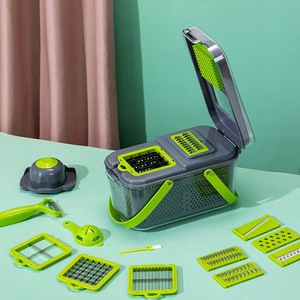 2023 hot selling Kitchen multi 22 In 1 manual mandoline fruit vegetable cutter onion dicer veggie slicer vegetable chopper