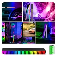 Nouvelle voiture ordinateur écran jeu décoration 32 bits Rgb barre lumineuse sonore commande vocale LED musique rythme lumières lampe