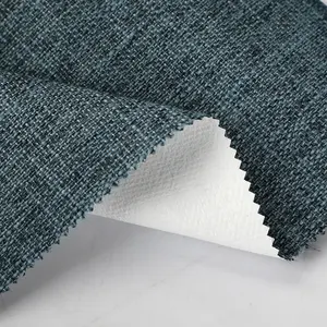 Wholesale 3 Pass Linen Coated Curtain Fabric 100% Blackout Linen Coated For Curtains