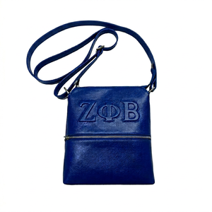 กระเป๋าหนังสั่งทำขายส่งลาย Zeta Phi Beta Sorority แบบสะพายข้างพร้อมฝาปิด น้ำหนักเบา - Product Image 1