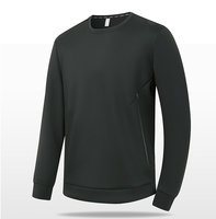 T-shirt à manches longues pour homme 2026 de haute qualité, 390g, super élastique, sportif, tricoté uni, teinture unie, personnalisable avec logo, vierge
