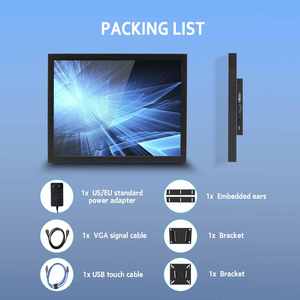 จอ LCD มอนิเตอร์อุตสาหกรรม DVI 1024X768สัญญาณอินพุต VGA จอภาพแบบเปิดเฟรม4สาย Resistive จอภาพแบบสัมผัส15นิ้ว - Product Image 5