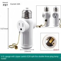 Douille de conversion E27 en plastique pour ampoule LED, économie d'énergie, 0-250V, vente directe usine, garantie 1 an