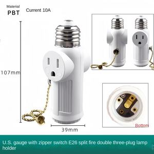 Portalámparas LED de ahorro de energía, extensión de plástico E27, conveniente Conversión de base de lámpara de tornillo, 110-250V, 1 año de garantía - Product Image 6
