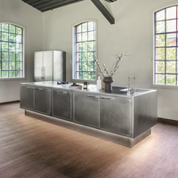Meubles de cuisine îlot modernes et écologiques de Foshan : Solution de personnalisation complète pour toute la maison