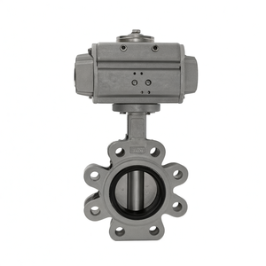 Vanne papillon pneumatique à actionnement pneumatique en acier moulé de style semi-lug, DN80 ANSI 150 Classe EPDM - Product Image 2