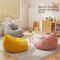 Moderne modulaire eenpersoons zitzak relaxfauteuil kussen voor woonkamer slaapkamer klein appartement stoffen bekleding