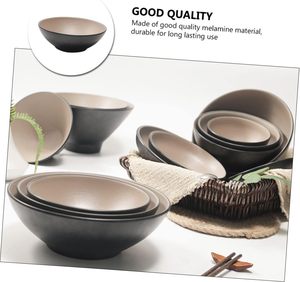 Cuencos de fideos de melamina con logotipo personalizado Tazón de ramen de doble color para restaurante - Product Image 4