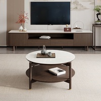 129705 Quanu Durable Salon Nordique Bois Moderne Italien Marbre Tv Stand Meuble Cabinet
