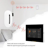 Répéteur de signal sans fil jusqu'à 500 m RF433/868, prend en charge 99 détecteurs, portable, en ABS, pour système d'alarme