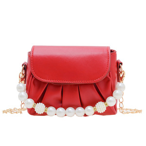 Tas kecil anak perempuan Fashion tas putri mutiara baru dompet koin lipat - Product Image 5
