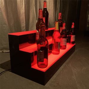 カスタムメイドの色を変えるLEDアクリルバーリキュールライト付きLEDバーシェルフワインシェルフ - Product Image 4