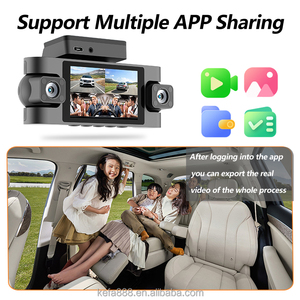 3 inch IPS màn hình bốn ống kính Xe DVR G-Sensor Video Recorder Camera đen xe Dash Cam Màn hình wifi hỗ trợ 4 ống kính GPS 1080P - Product Image 5