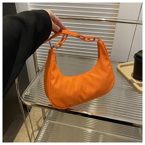 <span class=keywords><strong>2023</strong></span> bolso cruzado de nailon ligero para mujer, bolso cruzado con cremallera y forro de poliéster, elegante bolso de hombro con correa única - Product Image 2