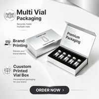 Caja para Viales Impresa Personalizada para Proyectos de Empaquetado de Viales Individuales o Múltiples de Marca