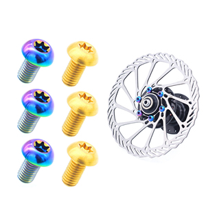 Tornillos de Rotor de Freno de Disco de Titanio, Color Azul Quemado Arcoíris, M5x10mm, Cabeza Torx T25, Grado 5, Aleación, para Bicicletas de Montaña y Carretera - Product Image 2