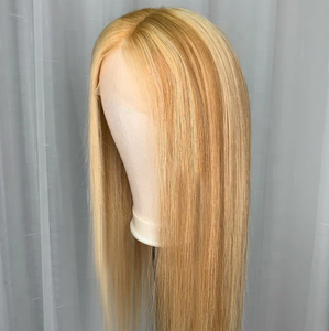 P27/613 Blonde Surbrillance Invisible Faux Cuir Chevelu Dentelle Perruques HD Lace Front pour Femmes Noires Cheveux Humain HD Lace Frontal Perruque - Product Image 2