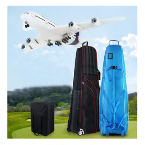 Embalaje de aviación, cubierta de viaje de Golf, bolsa de carrito de Golf plegable, bolsa de viaje para Club con ruedas, viaje de Golf al aire libre para aerolíneas