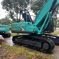 Excavatrice sur chenilles KOBELCO SK200D d'origine japonaise, faible kilométrage, peu d'heures de travail, 20 tonnes, matériel de construction à vendre