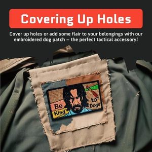 约翰威克是善良的狗刺绣补丁有趣的模因战术补丁钩环紧固件背包帽子更多 - Product Image 6