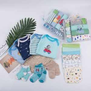 100% cotone della ragazza del ragazzo di colore infantile della tuta a maniche lunghe di inverno <span class=keywords><strong>vestiti</strong></span> del bambino del pagliaccetto con i calzini - Product Image 4