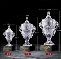 Haute qualité pas cher gagnant acrylique récompenses forme personnalisée blanc K9 verre trophée cristal prix cristal verre prix trophées
