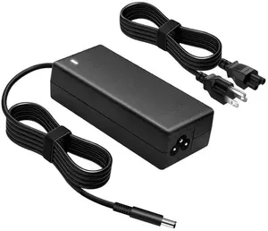 Cargador de CA de 65W, 19,5 V, 3,34a, cable adaptador de fuente de alimentación para portátil Dell Inspiron 15, 5100, 4,5x3,0mm