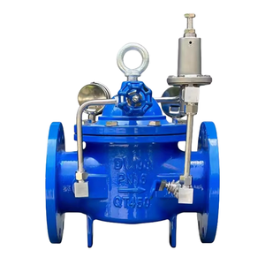 Полный комплект, синий красный, PN10, PN16, фланцевый клапан давления 2 "-6", редукционный клапан из ковкого чугуна - Product Image 2