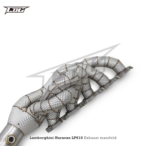 Tête de course automatique pour Lamborghini <span class=keywords><strong>Gallardo</strong></span> LP550/LP560/LP570/LP580/LP610 V10 5.2L 2010-2014 bouclier thermique 304 tuyau collecteur d'échappement - Product Image 2