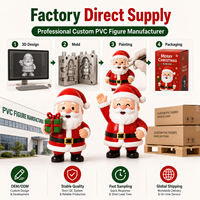 Figura de Papá Noel Navideña Personalizada, Lindos Juguetes de Caja Sorpresa, Mini Figura de Vinilo PVC, Regalo Promocional Navideño Personalizable