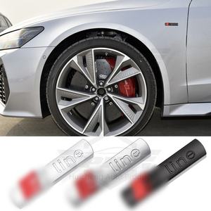 Emblema de la insignia de la línea trasera del lado del coche de Metal 3D para <span class=keywords><strong>Audi</strong></span> A3 A4 A5 A6 A7 A8 TT S3 S4 S5 S6 S7 Q2 Q3 <span class=keywords><strong>Q5</strong></span> Q7 Q8 RS3 R8 Sline - Product Image 4