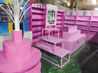 Boutique de confiseries sur mesure Design d'intérieur Magasin de confiseries en bois Mobilier Trendy Colorful Candy Store Display