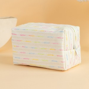 Ensemble de 3 trousses de toilette personnalisées à motif floral bleu, grande trousse de voyage à fleurs bleues, trousse de maquillage en coton <span class=keywords><strong>et</strong></span> polyester - Product Image 5