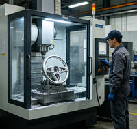 Cadre de volant automobile personnalisé en acier inoxydable/alliage d'aluminium et de magnésium usiné CNC, léger, pour course automobile