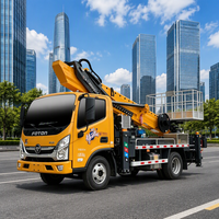 Camion de travail en hauteur JIUBANG à moteur diesel, capacité de la plateforme 400 kg, portée de travail 27 m, transmission automatique, Euro 4