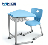 Chaise de bureau modulaire pliable en métal pour groupe d'étude |   Mobilier scolaire moderne, durable et écologique pour salles de classe collaboratives