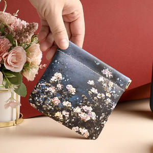 Creativo semplice Mini contenitore portatile in pelle per rossetto custodia di piccole dimensioni Shrapnel di girasole pittura a olio elegante fiore - Product Image 1